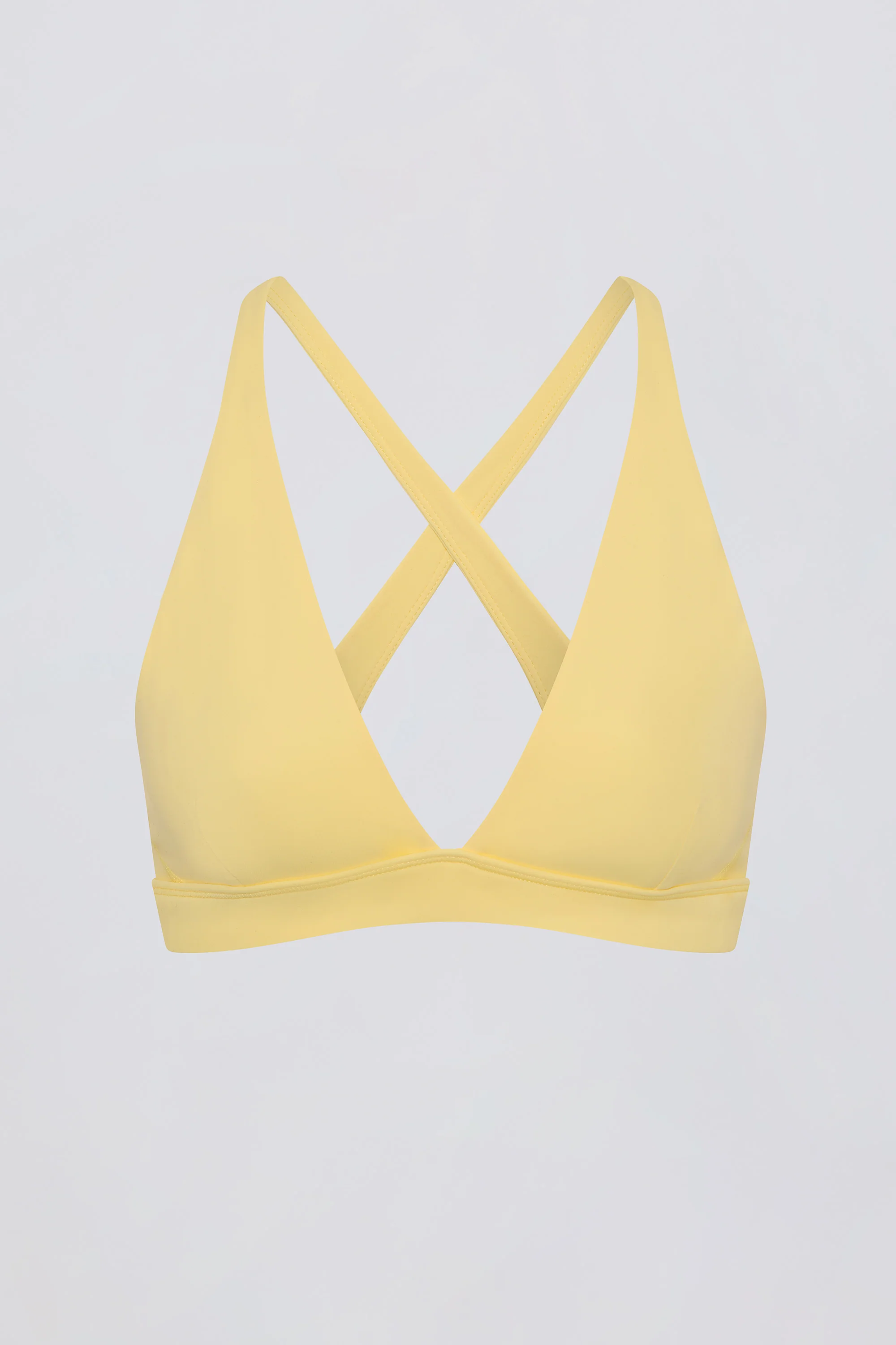Soft Active Cross-Back Sports Bra in Lemon - Image 4