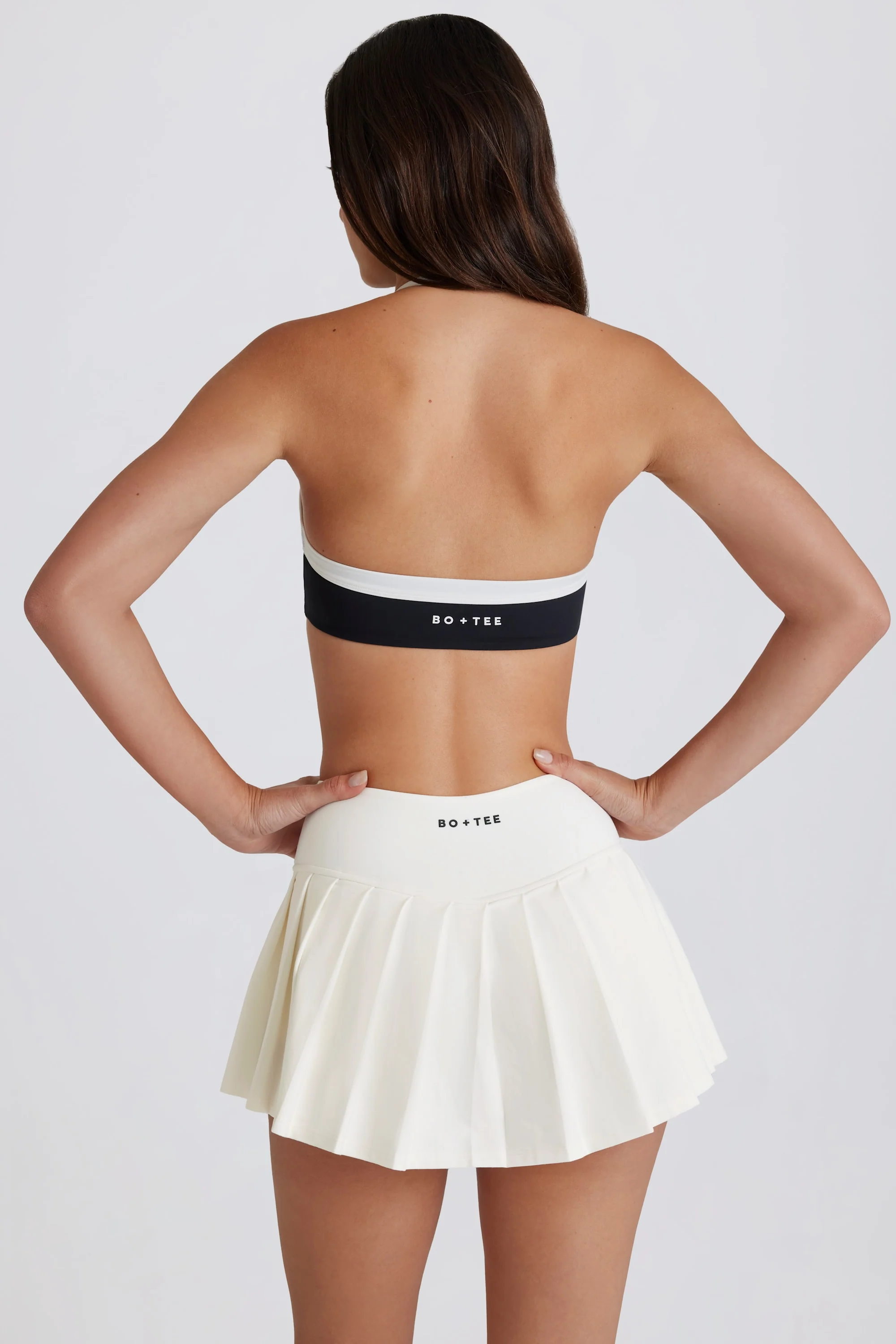 Soft Active Low-Rise Pleated Tennis Skort in Coconut - Image 2