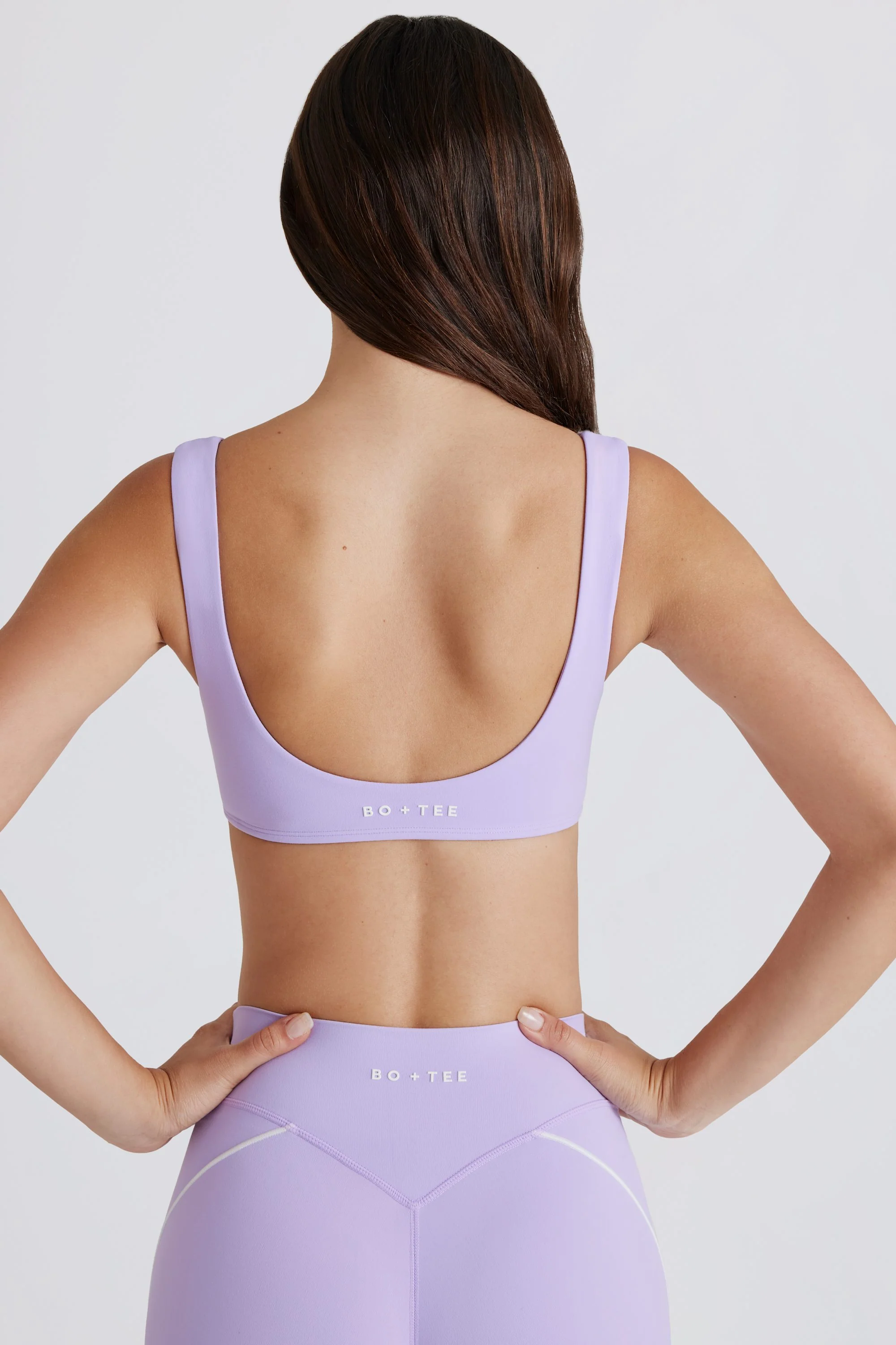 Soft Active Twist-Front Sports Bra in Lavender - Image 2