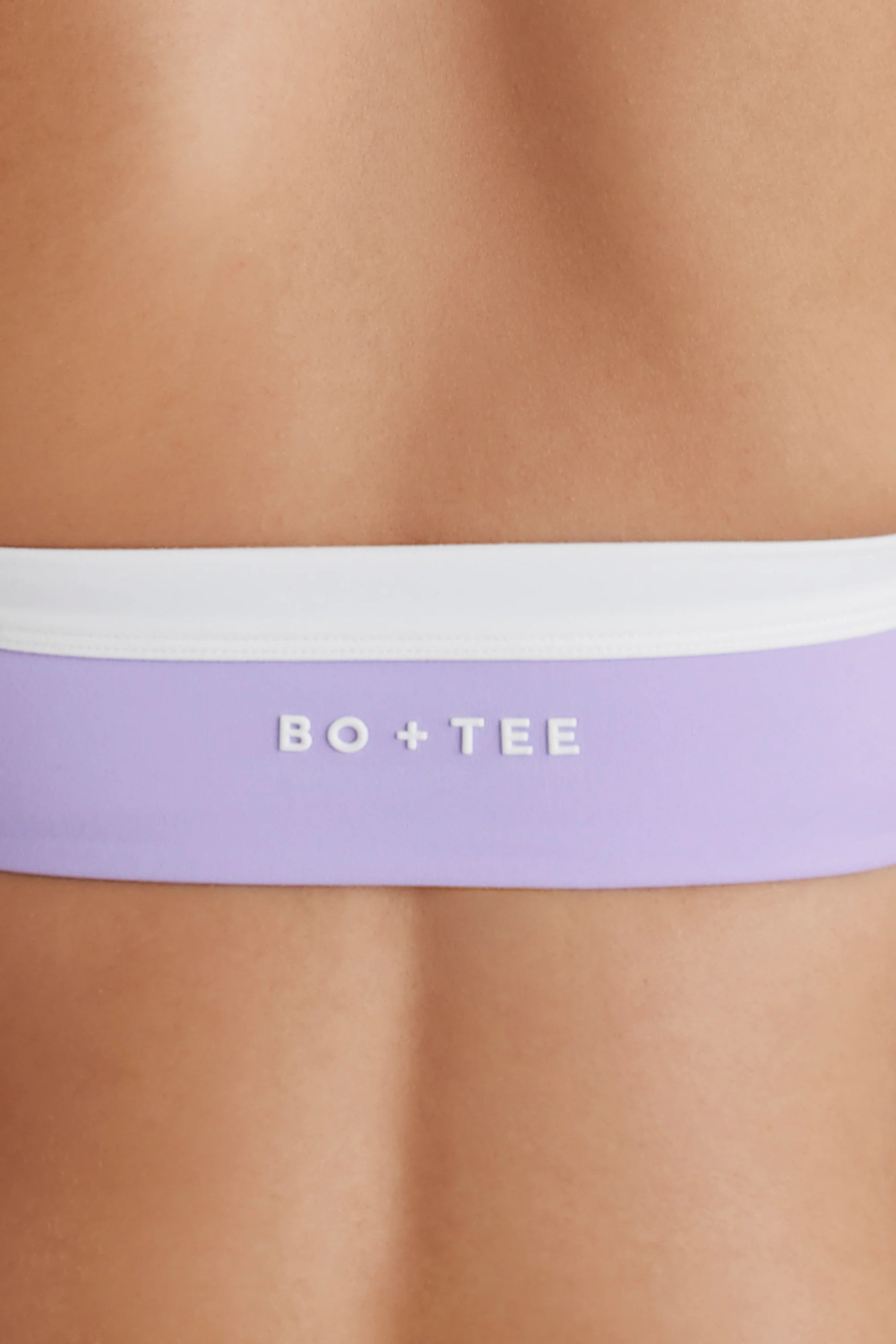 Soft Active Twist-Front Halterneck Sports Bra in Lavender - Image 5