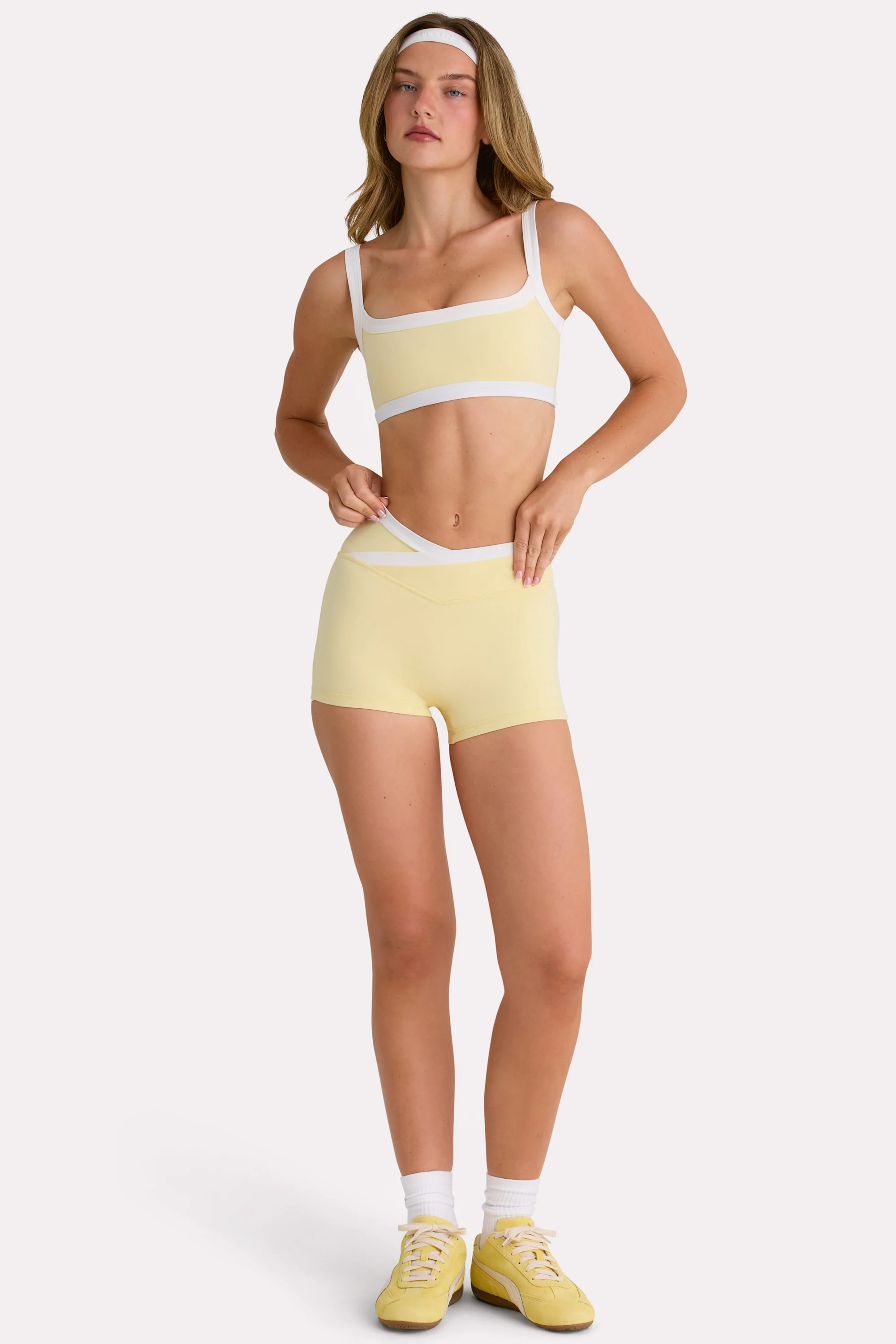 Soft Active Shorts in Lemon - Image 5