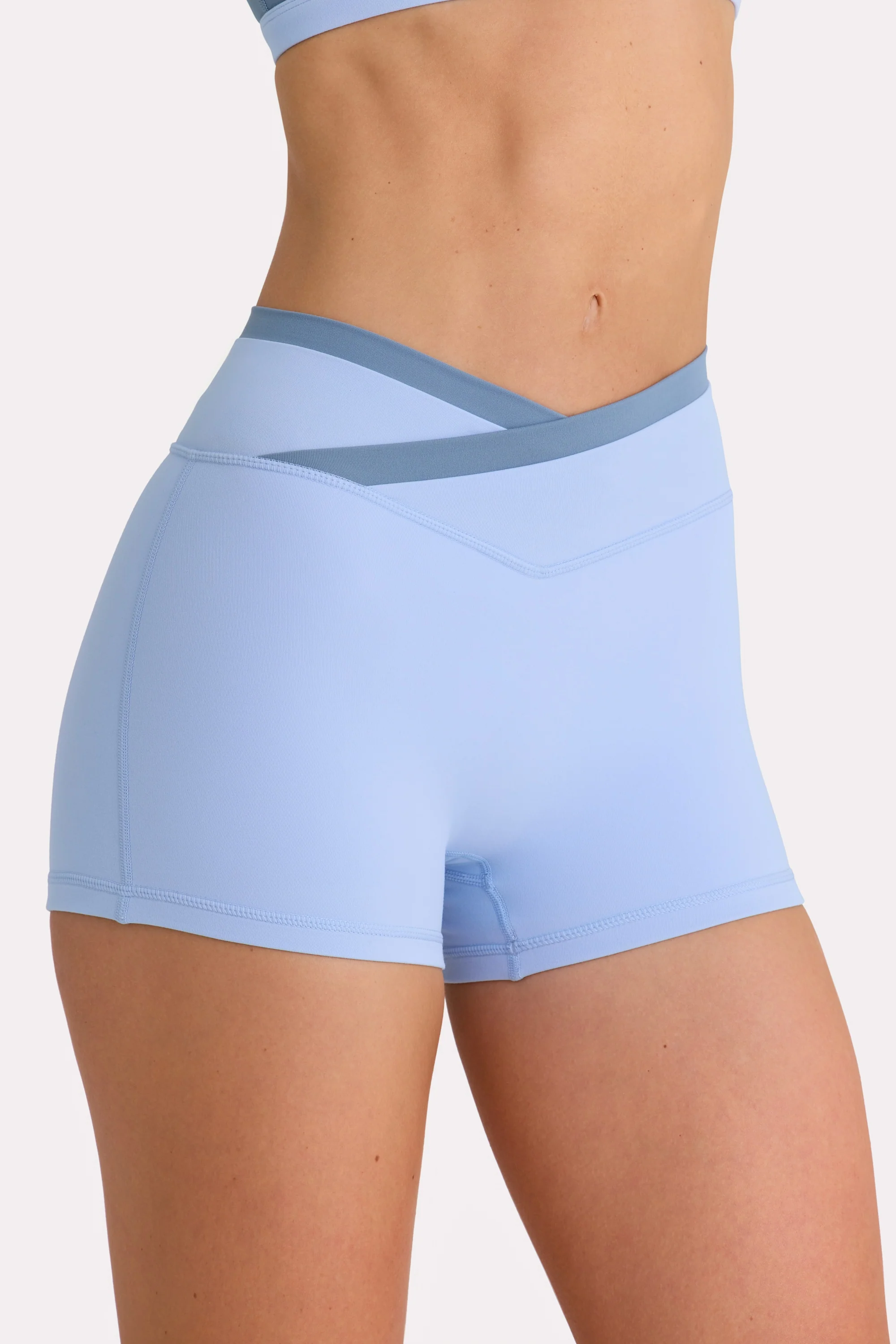 Soft Active Shorts in Sky - Image 4