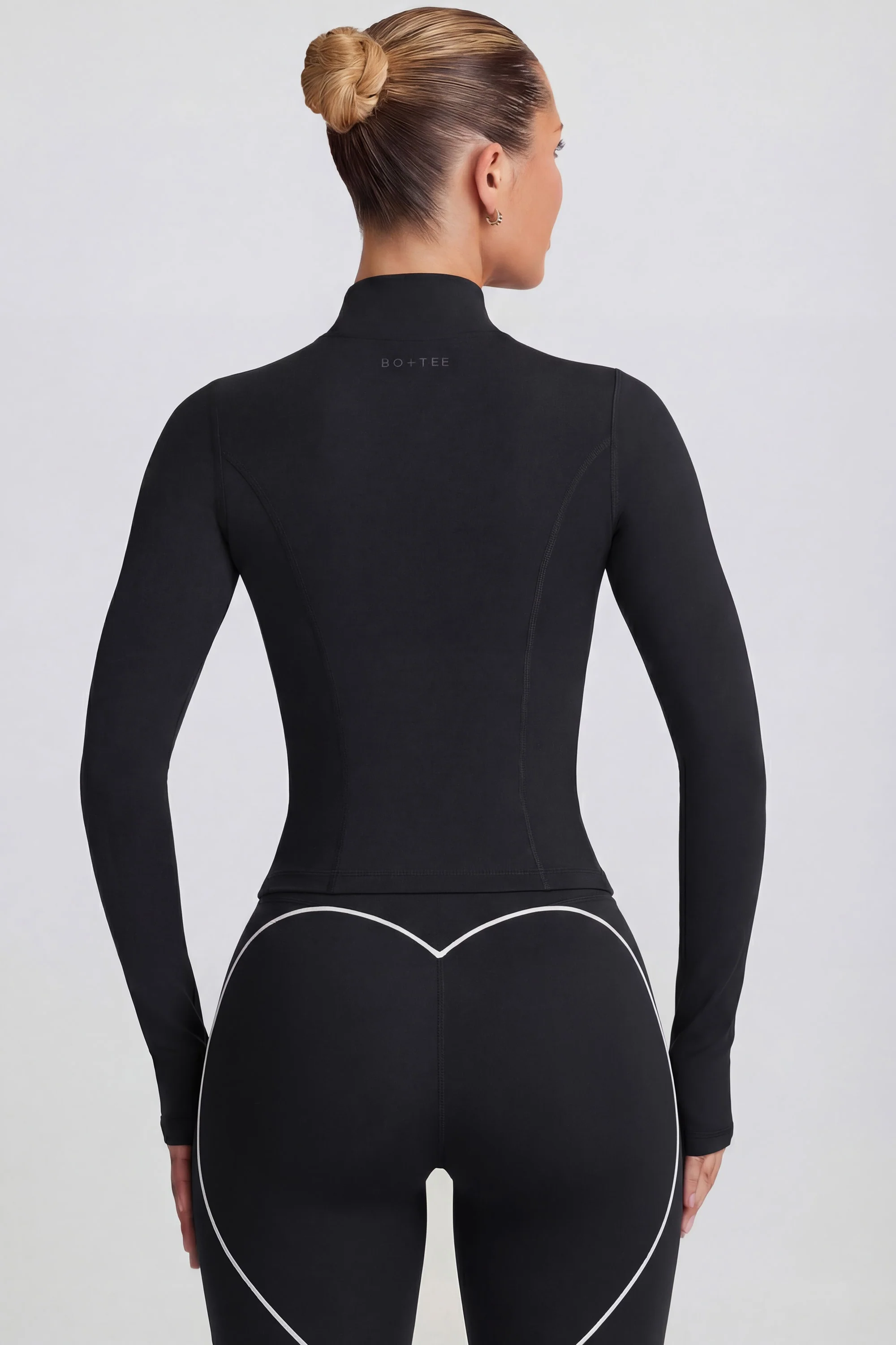 Soft Active Zip-Up Jacket in Black - Image 2