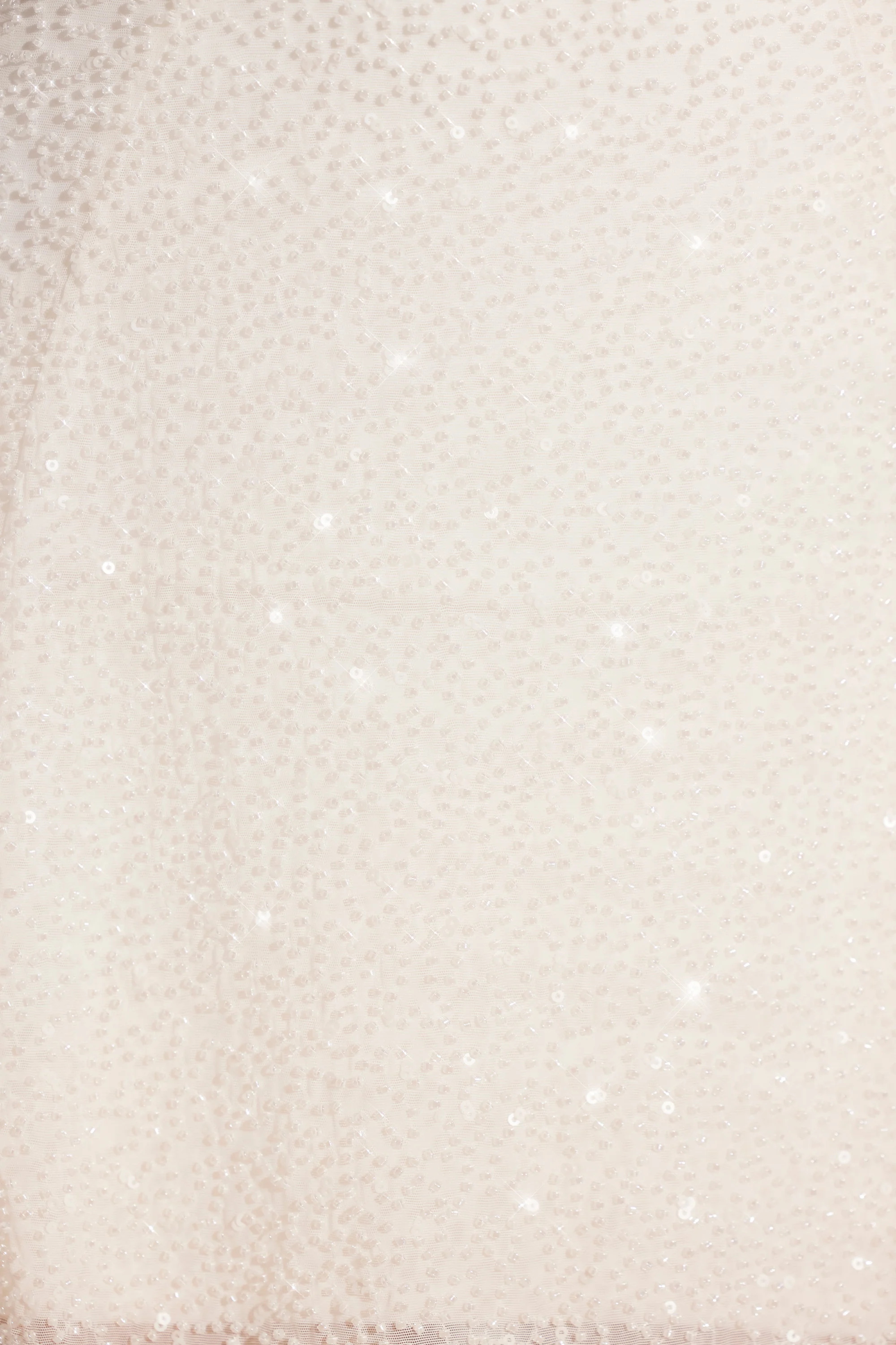 Embellished Asymmetric Neck A-Line Mini Dress in White - Image 4