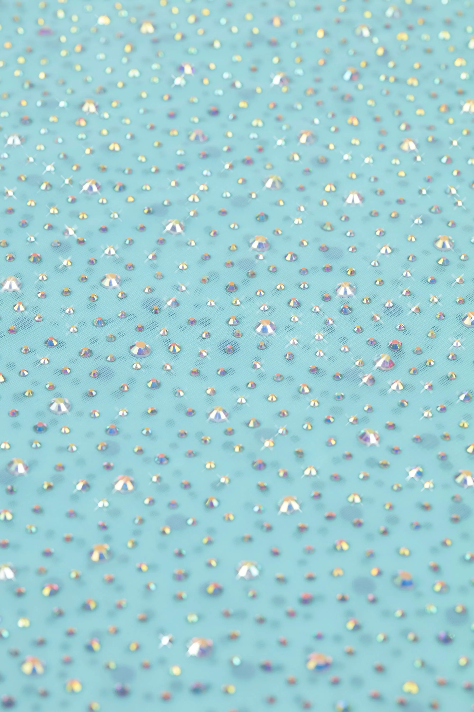 Embellished Mid-Rise Hot Pant Shorts in Ice Blue - Image 4