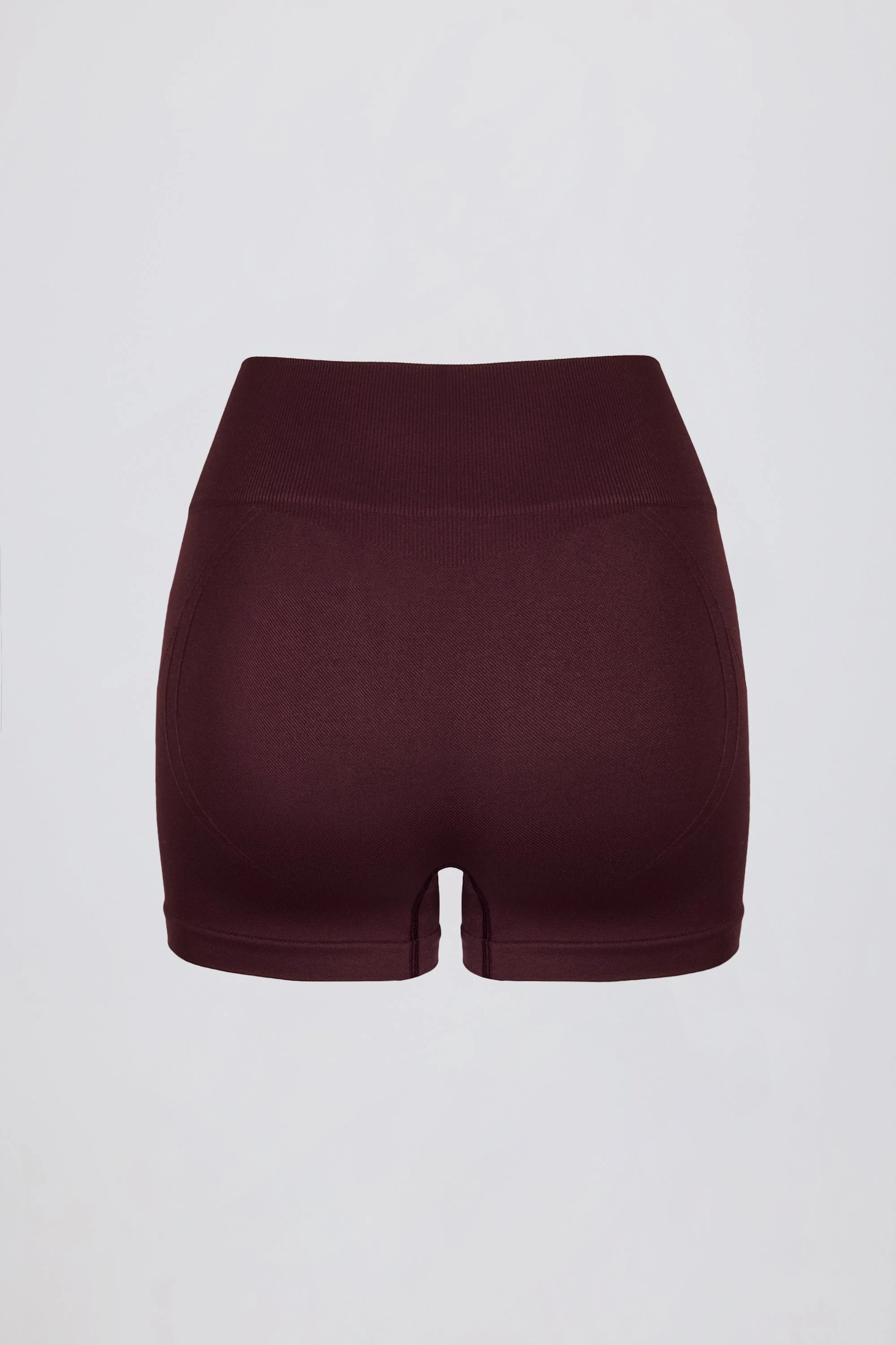Super Sculpt Seamless Mini Shorts in Burgundy - Image 4
