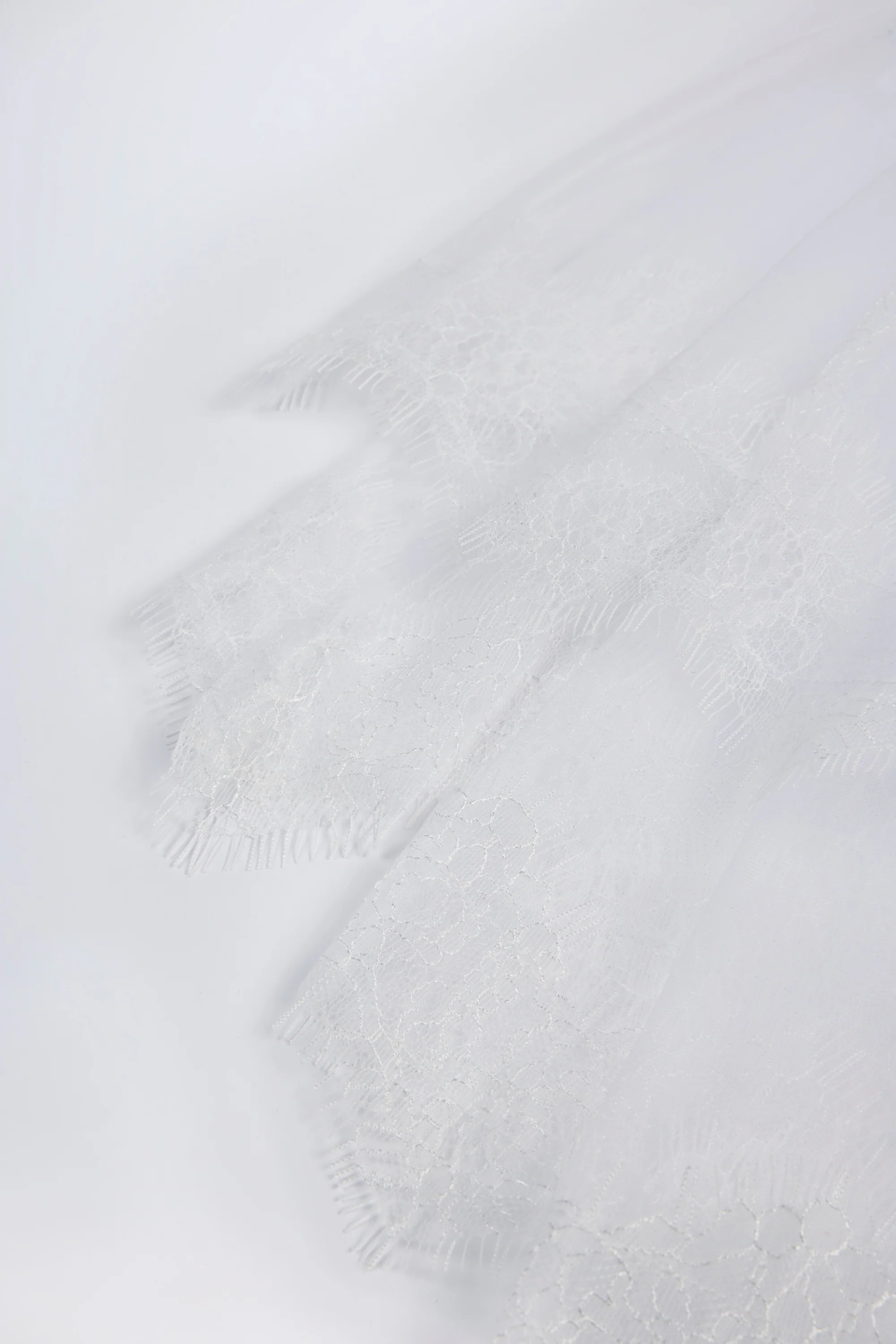 Lace-Trim Veil in White - Image 5