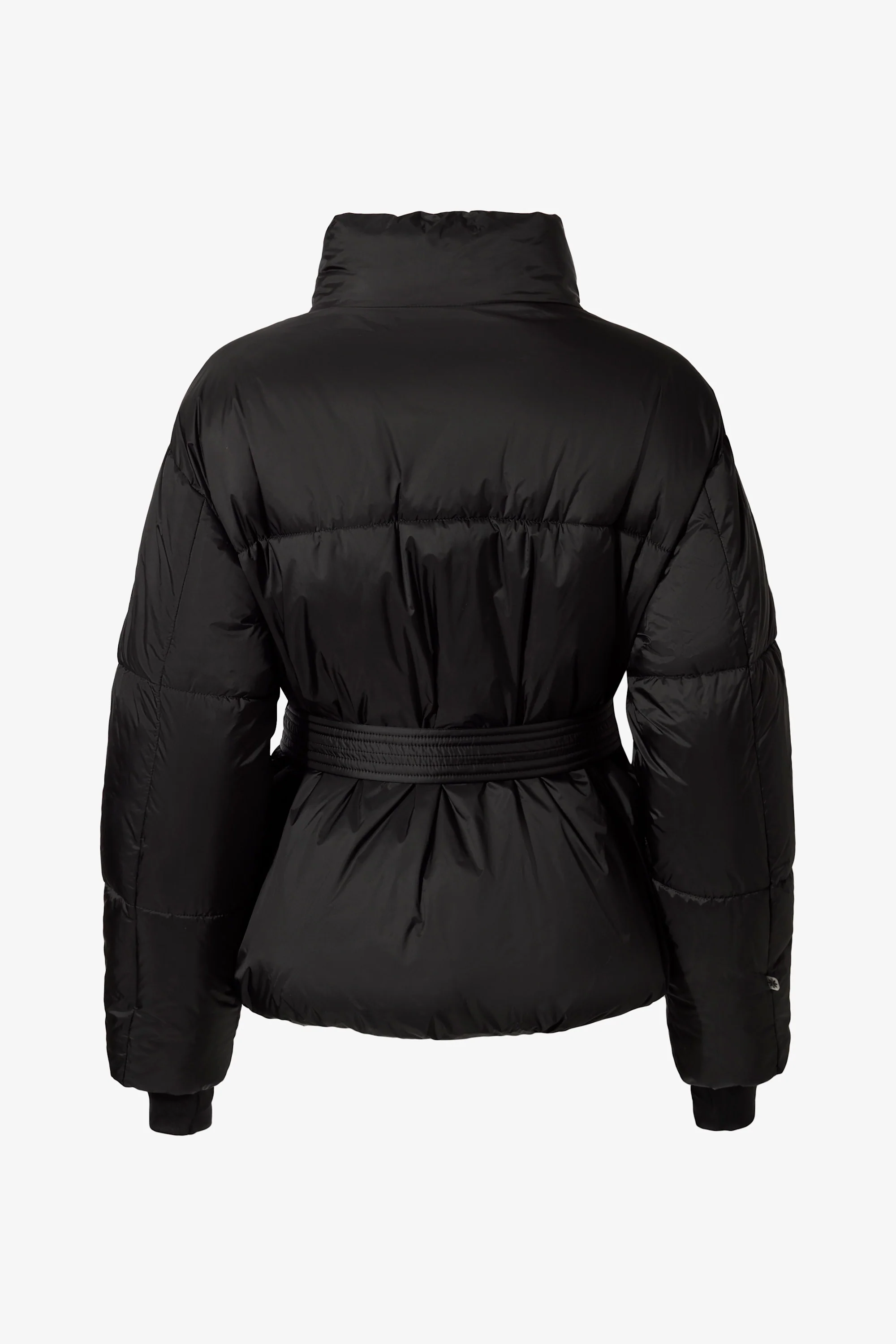 Waterproof Belted Oversized Ski Jacket in Black - Image 4