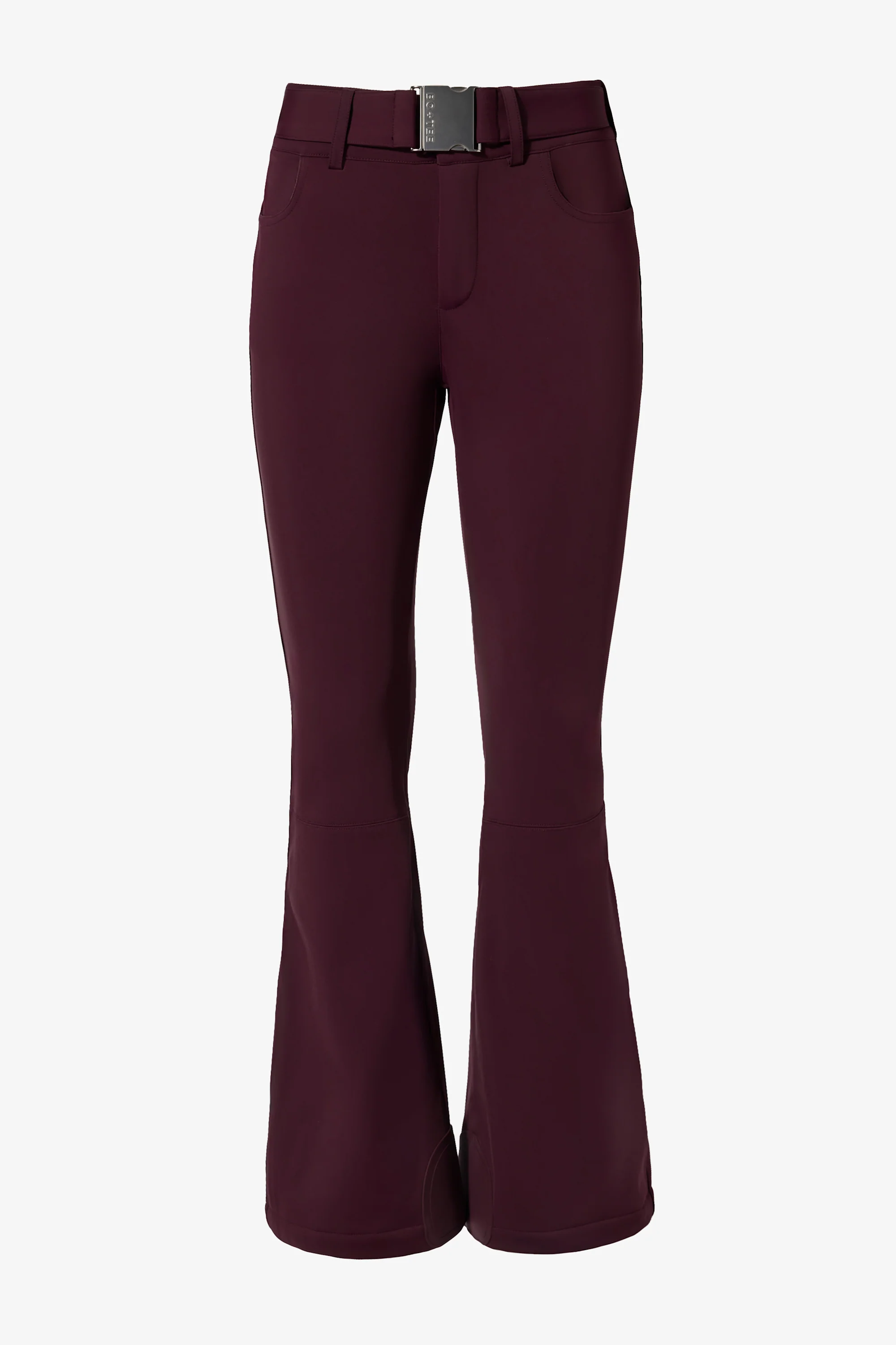 Waterproof Belted Ski Salopettes in Burgundy - Image 3