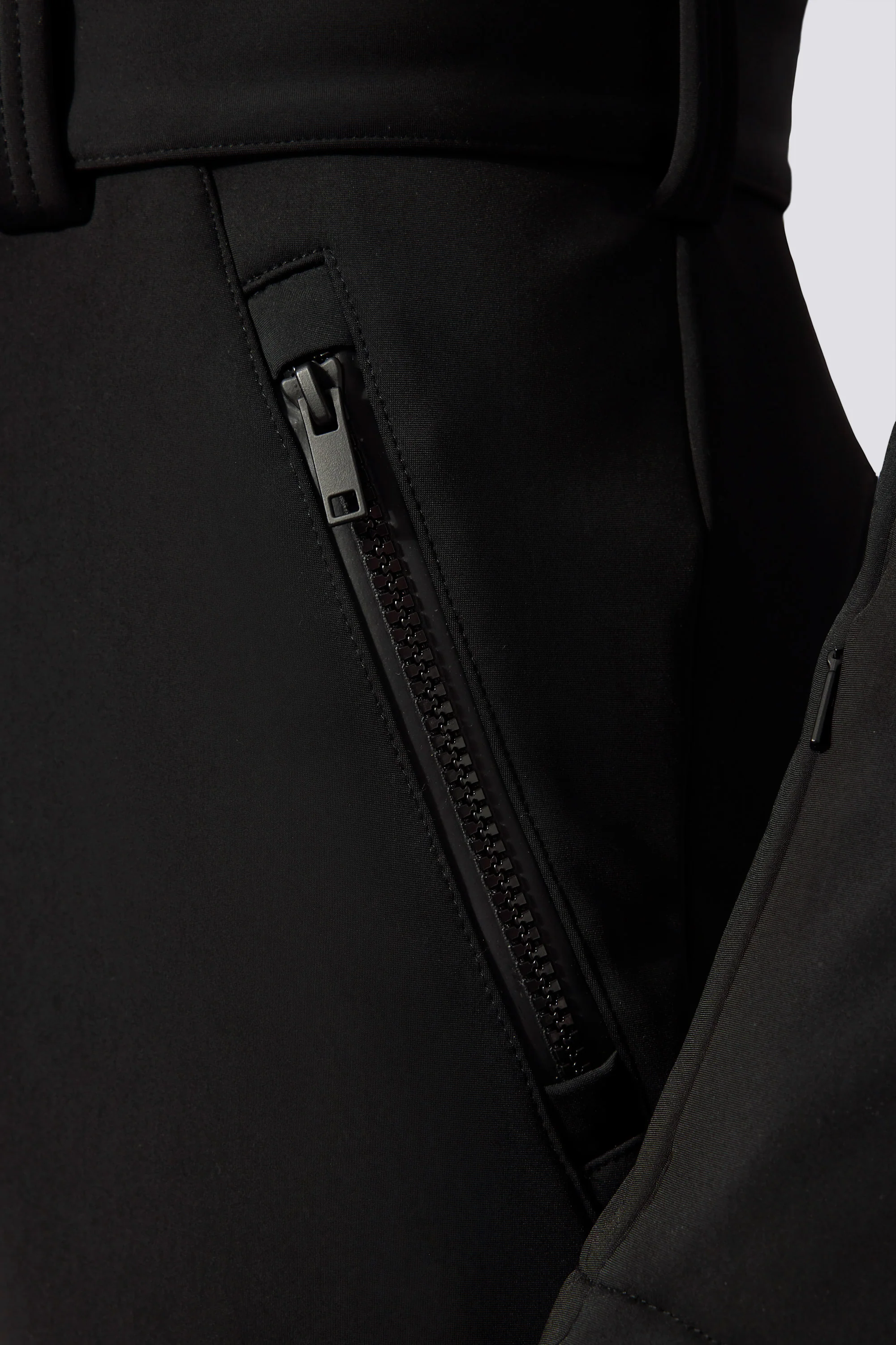 Waterproof Hooded Fitted Ski Suit in Black - Image 5