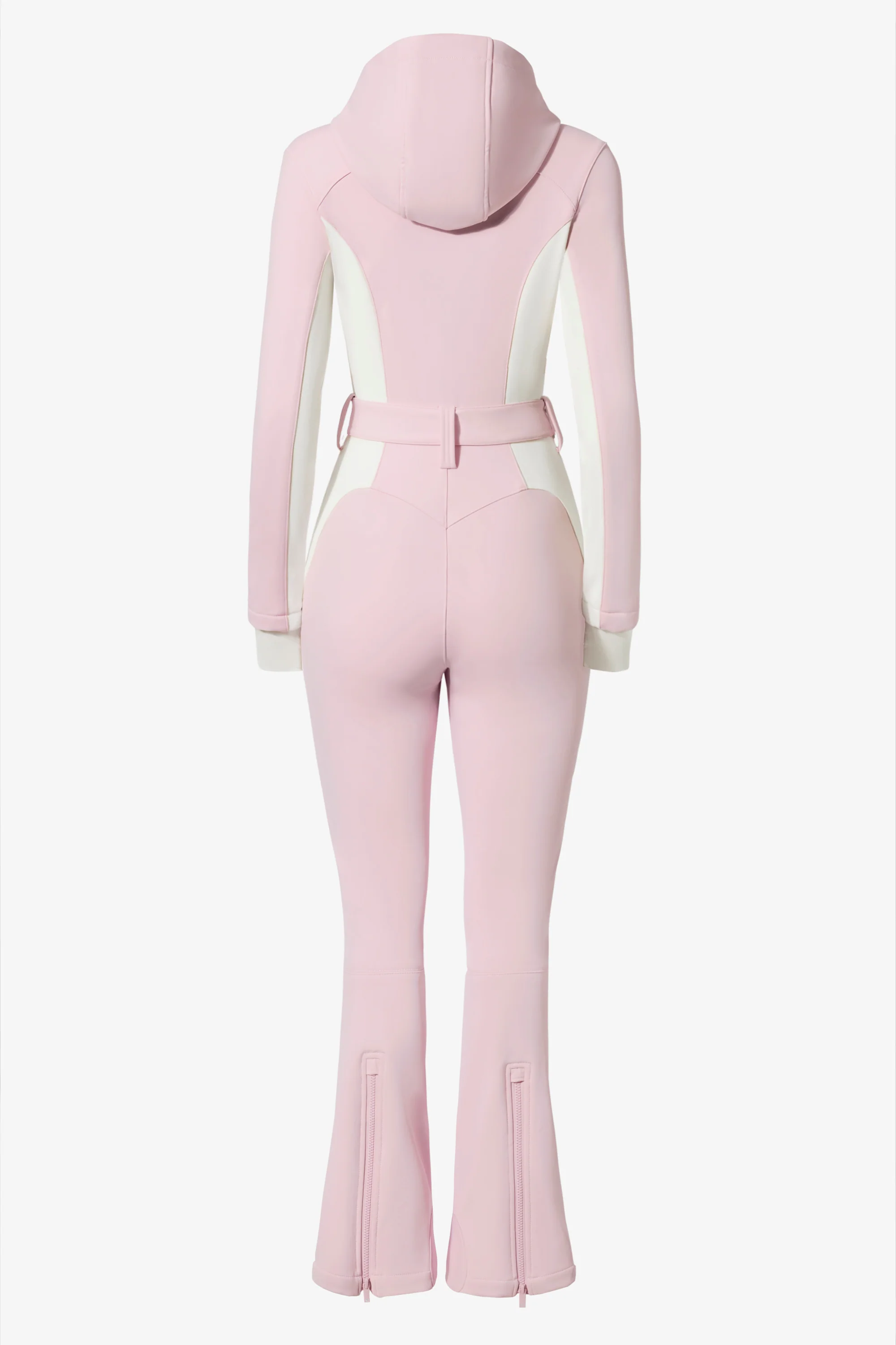 Waterproof Hooded Fitted Ski Suit in Powder Pink - Image 4