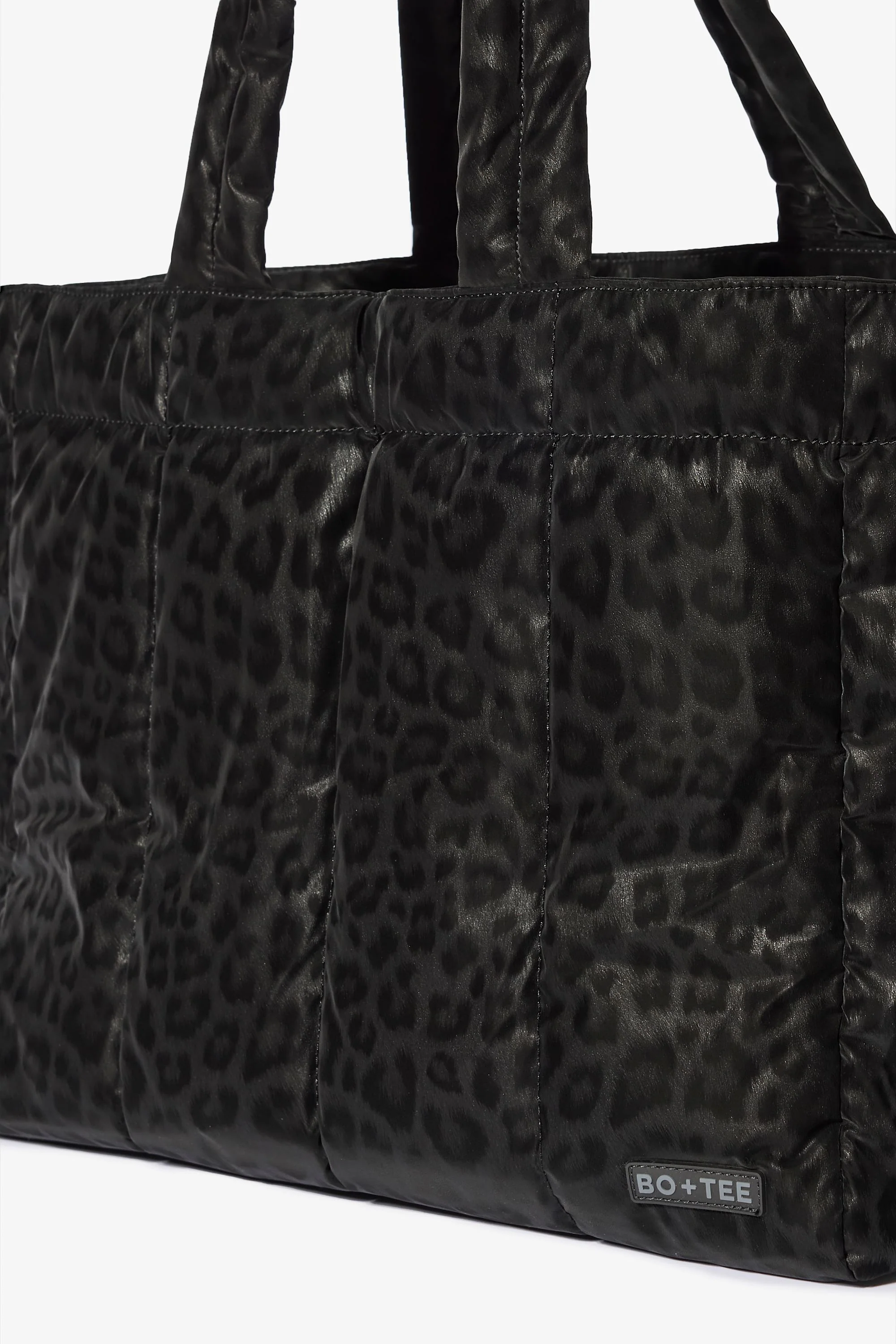 Waterproof Puffer Tote Bag in Black - Image 4