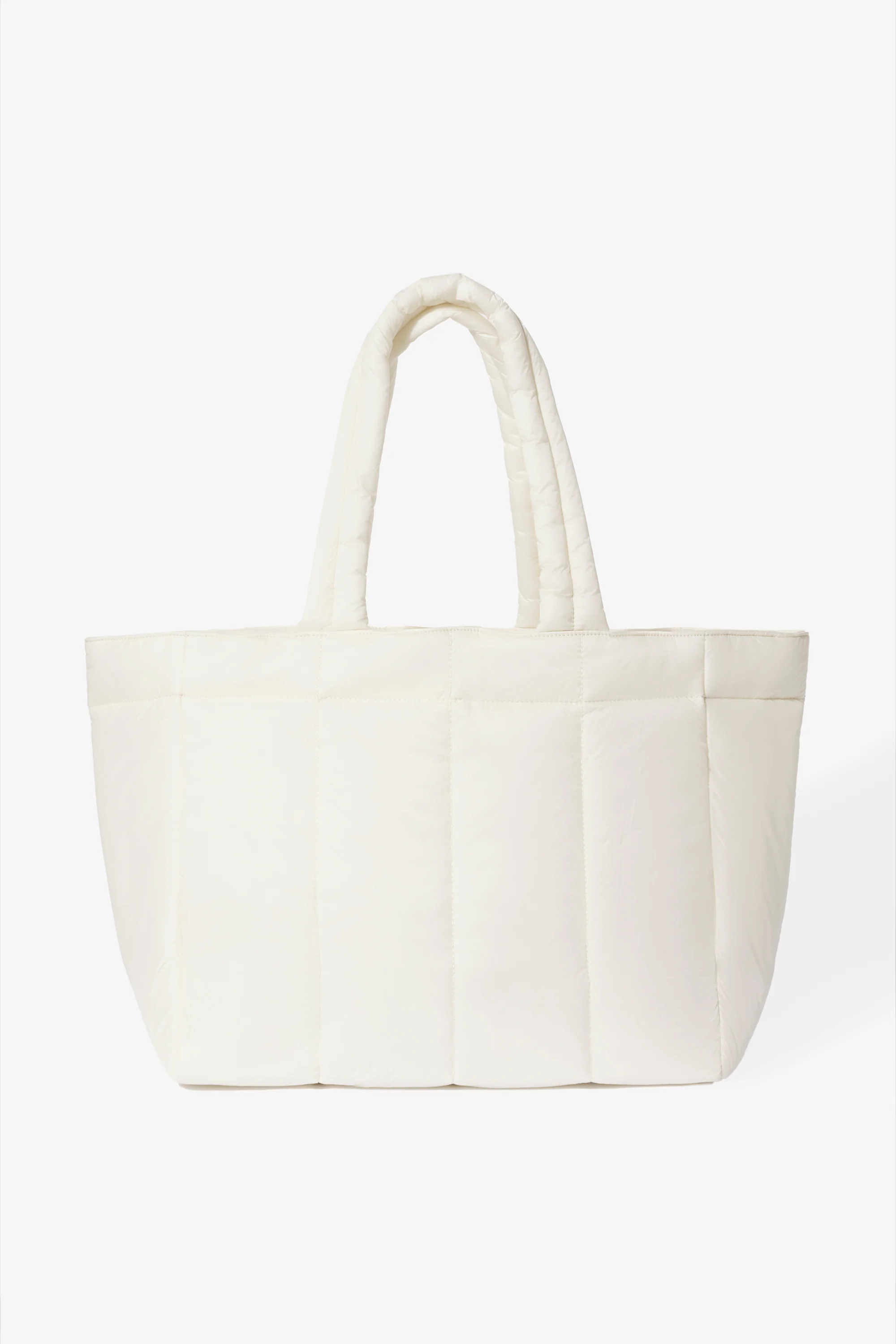 Waterproof Puffer Tote Bag in Ice - Image 2