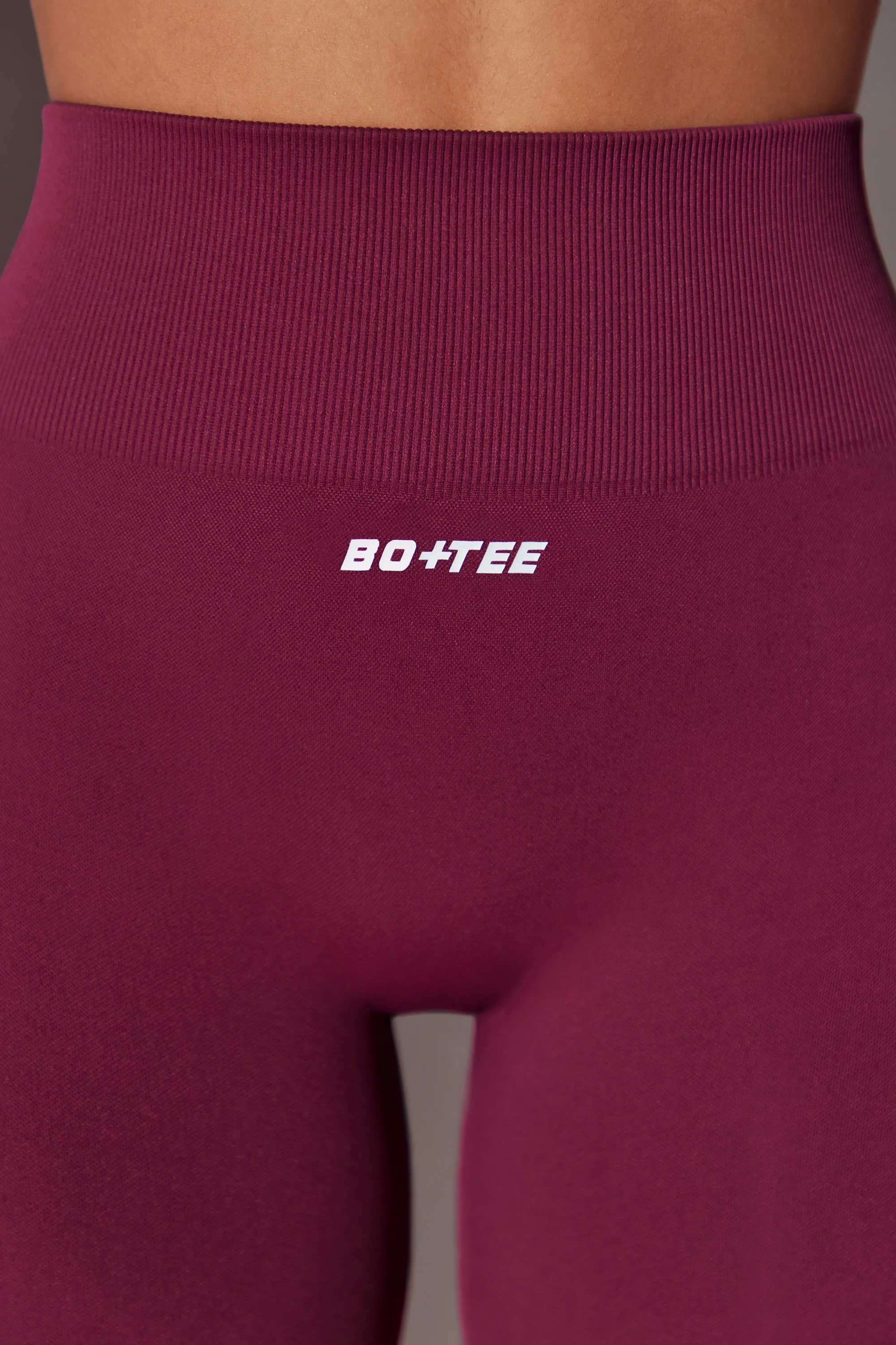 High Waist Super Sculpt Biker Shorts in Plum - Image 7